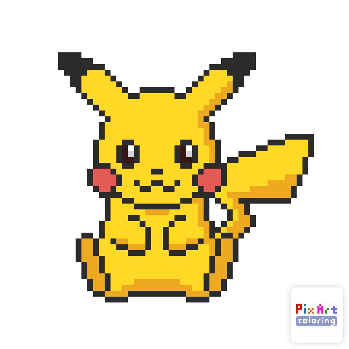pixel pikachu puzzle online from photo