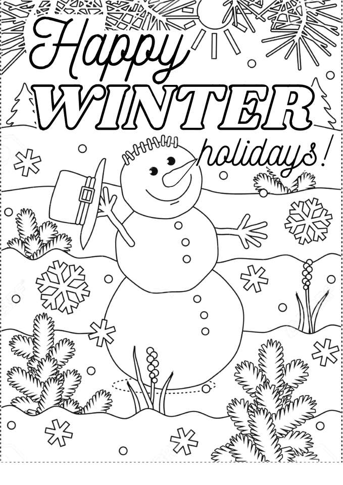 Winter holidays online puzzle