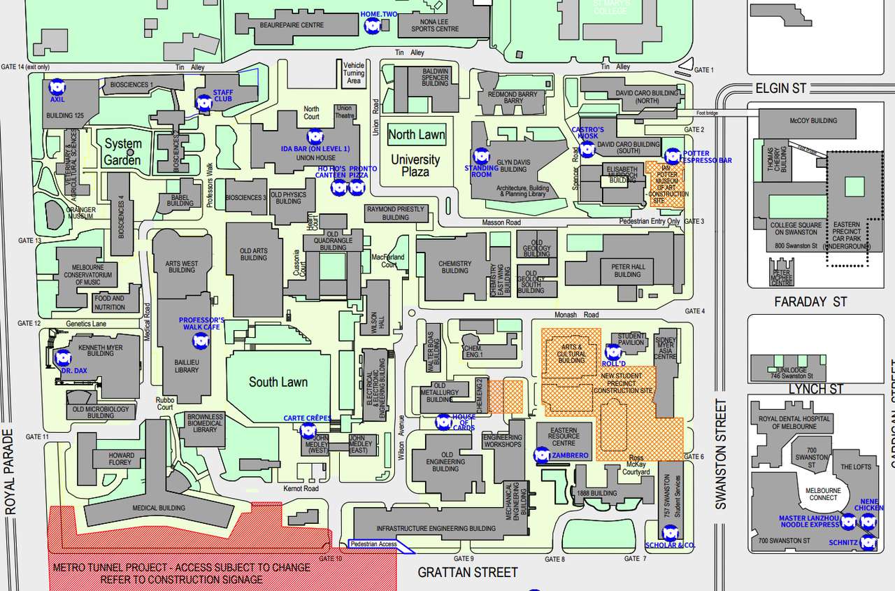 χάρτης της πανεπιστημιούπολης παζλ online από φωτογραφία