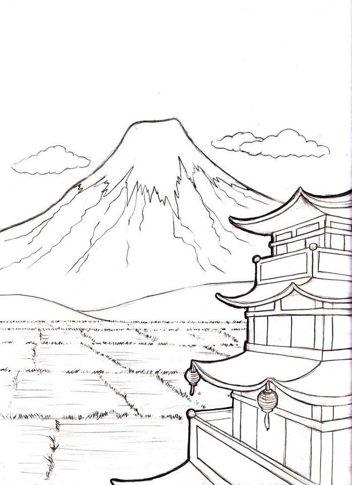 Головоломка гори Фудзі скласти пазл онлайн з фото