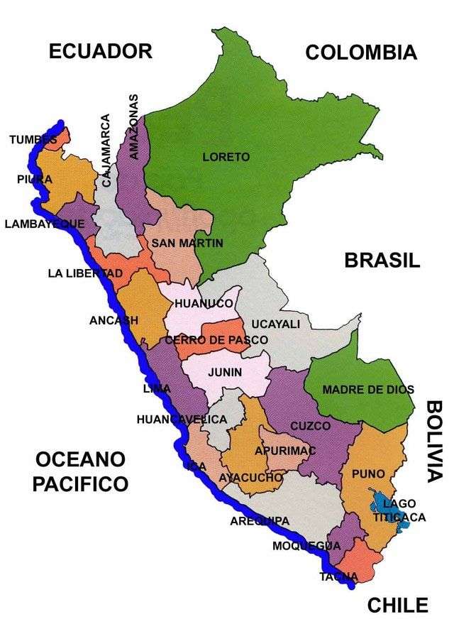 χάρτης του Περού online παζλ