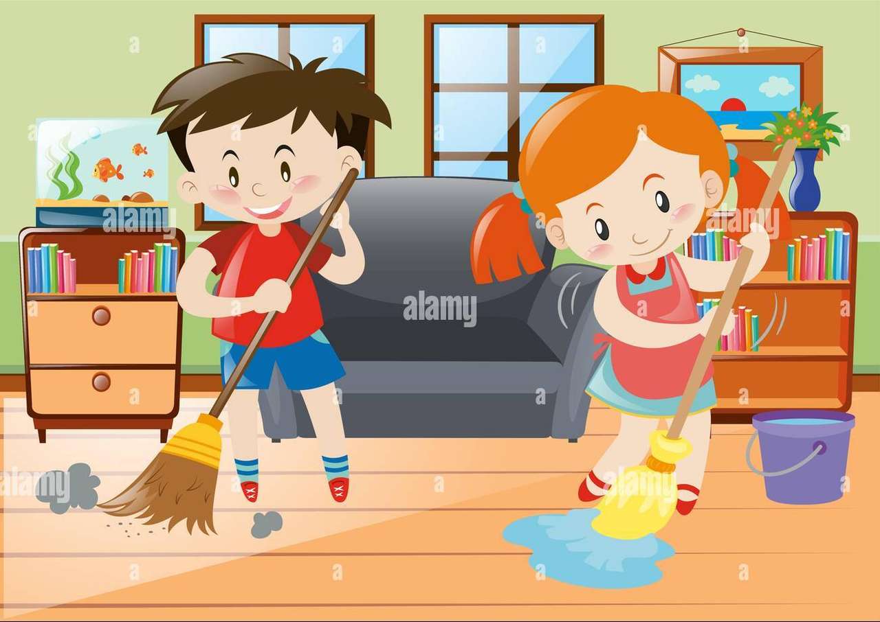 Tâches ménagères par les enfants puzzle en ligne