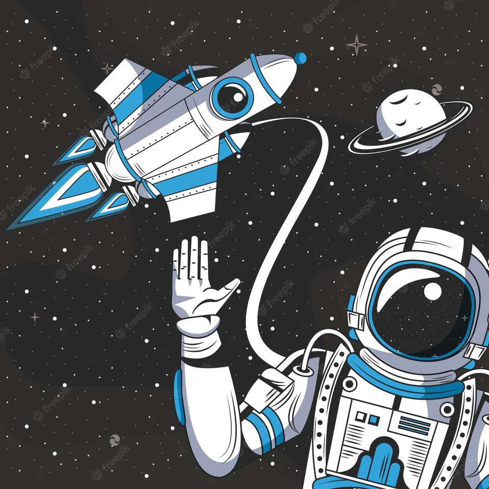 Ruimte en astronaut online puzzel