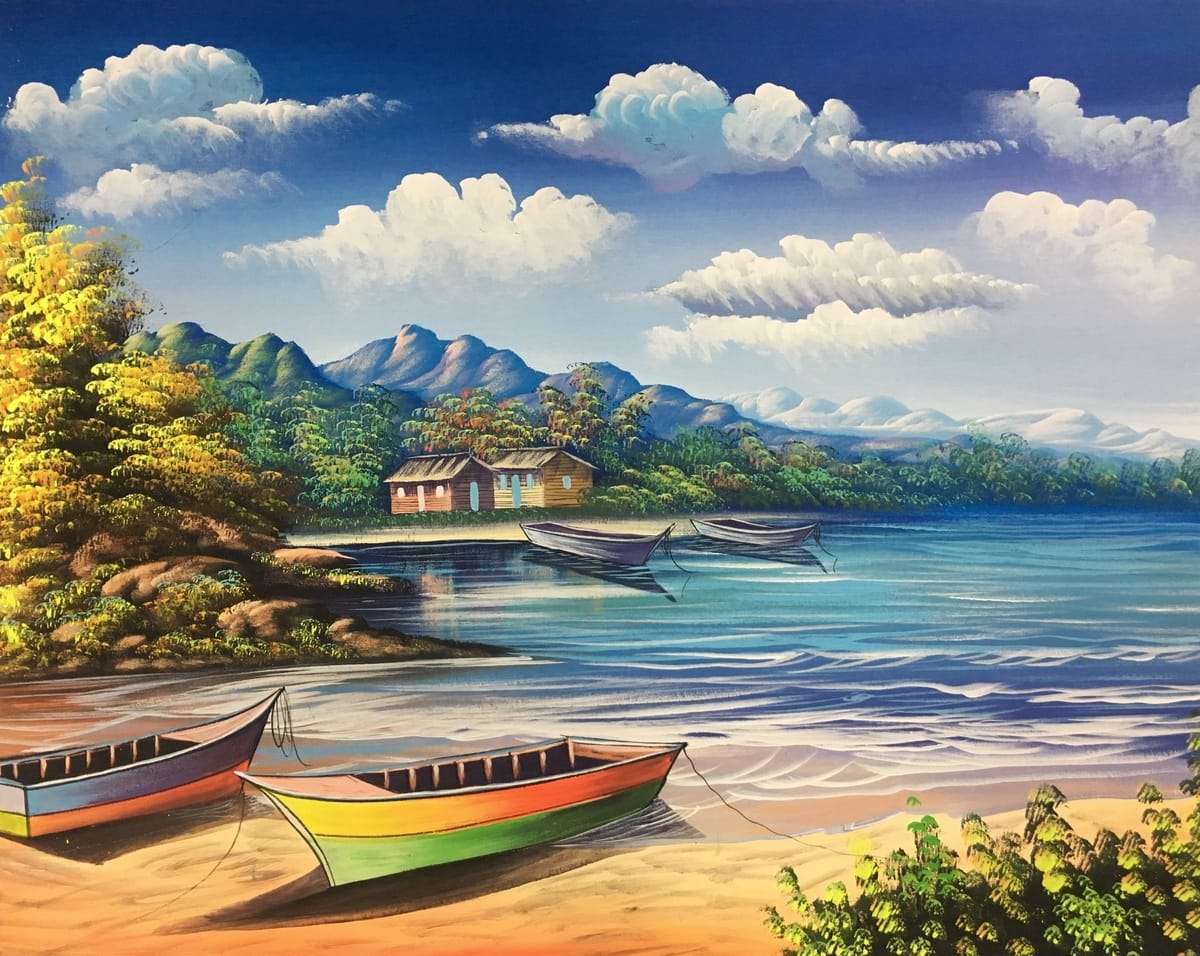 Pittura sulla spiaggia puzzle online