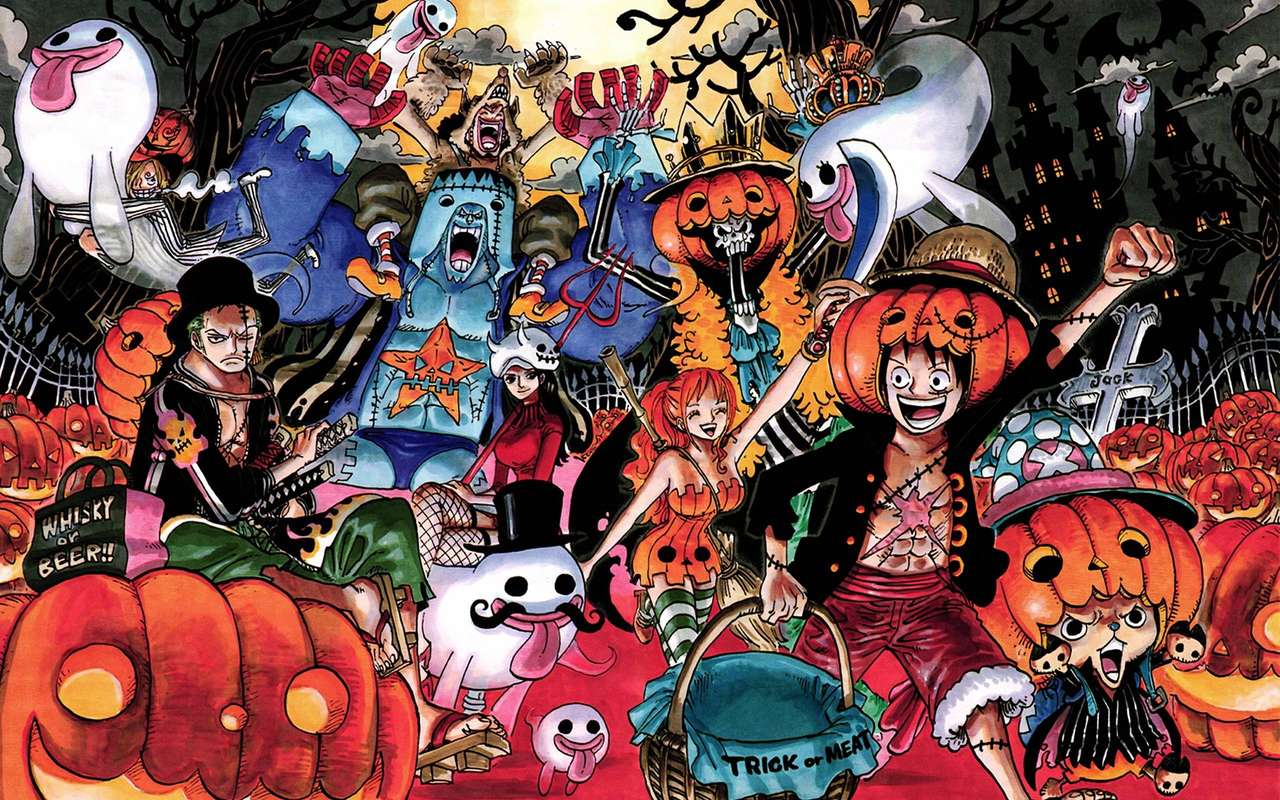 One piece Halloween puzzle online from photo