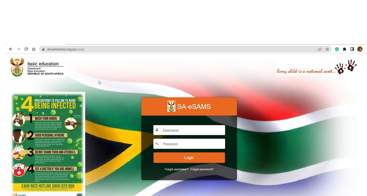 SA-SAMS Modernisation online puzzle