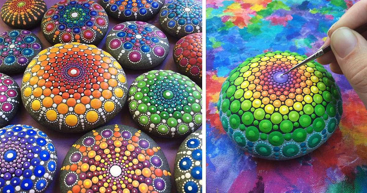Artă Mandala Rocks puzzle online