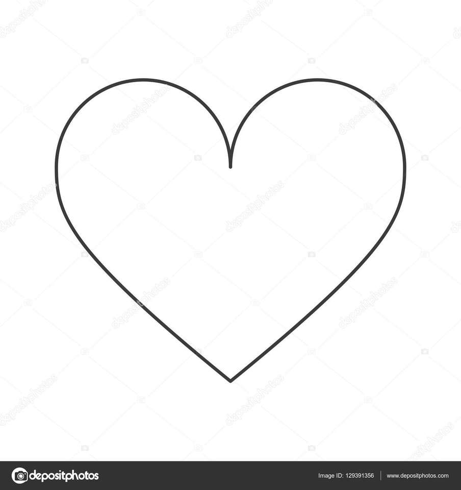 hjärtformad pussel online från foto