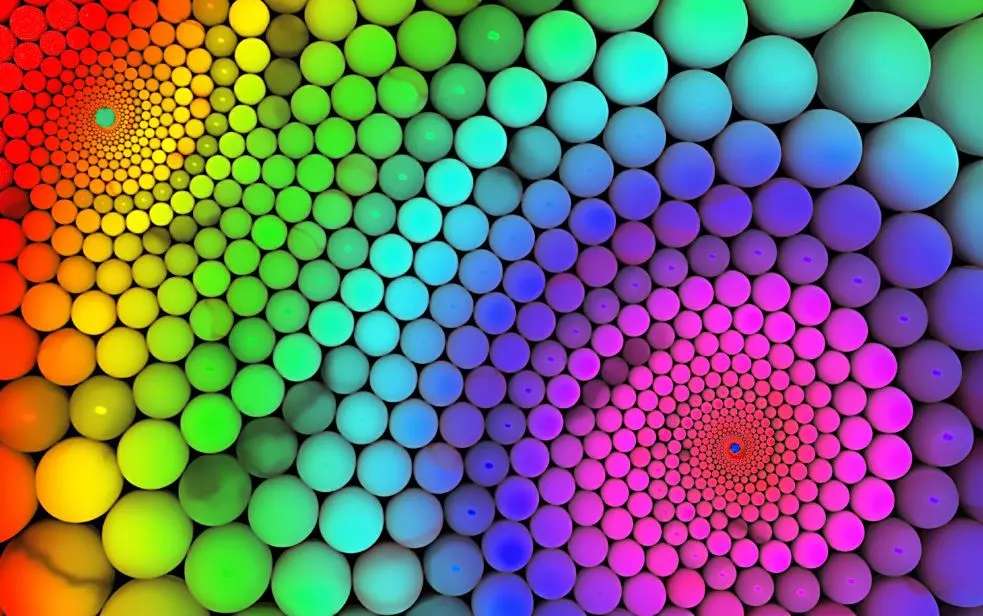barevné barevné koule puzzle online z fotografie