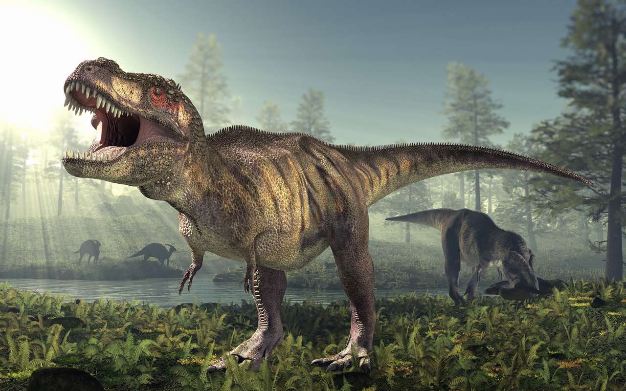 Головоломка T-Rex онлайн пазл
