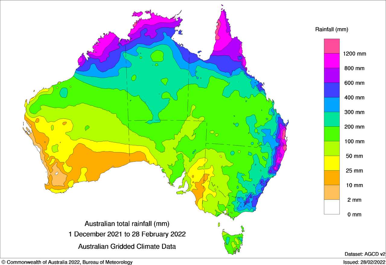 Η μέση βροχόπτωση στην Αυστραλία παζλ online από φωτογραφία