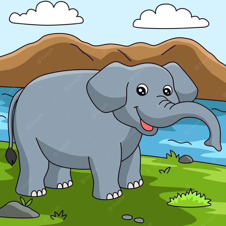 слон онлайн пъзел от снимка