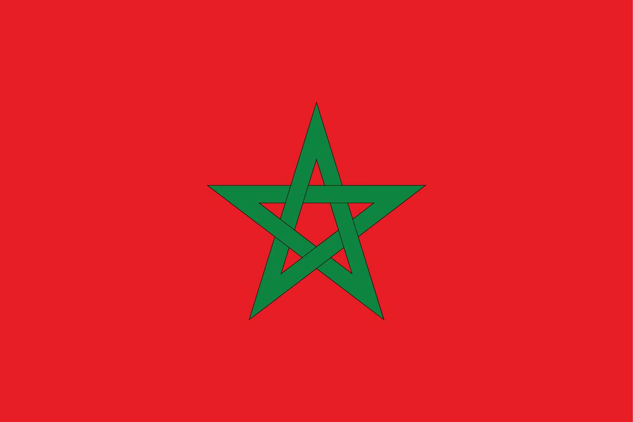 Marockanska flaggan Pussel online