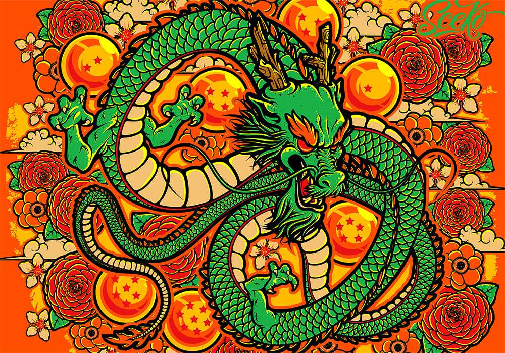 Narancssárga Dragonista online puzzle