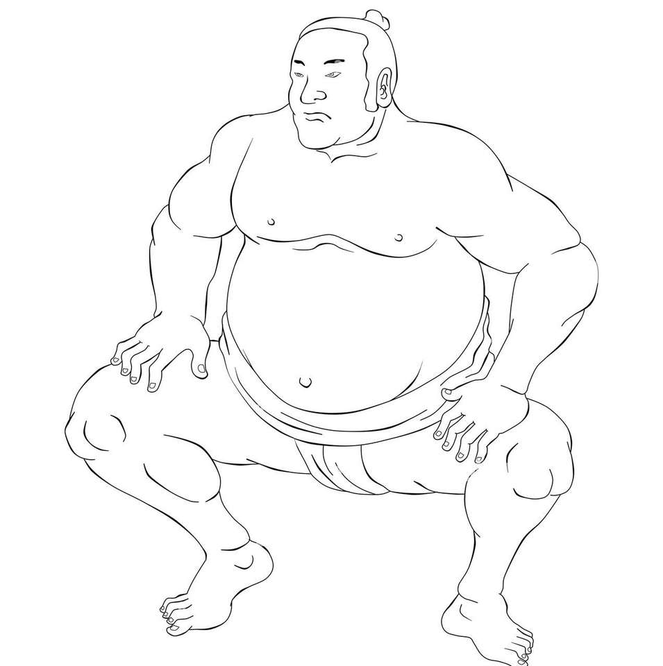 lottatore di sumo puzzle online da foto
