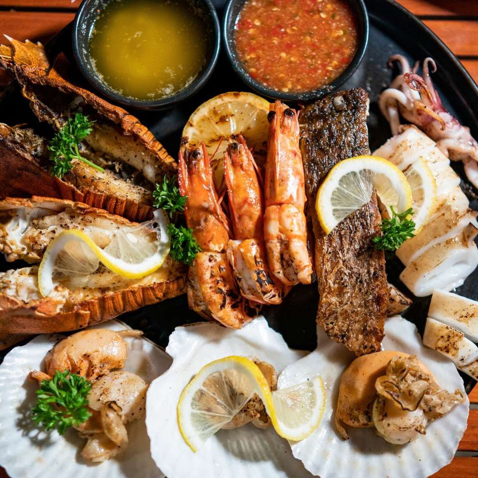 Seafood puzzle puzzle online from photo