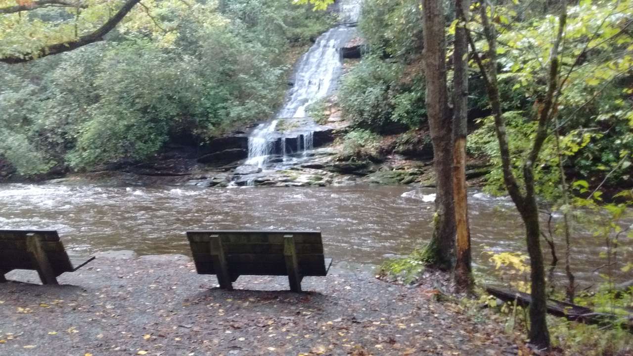Waterfall Bench puzzle online from photo