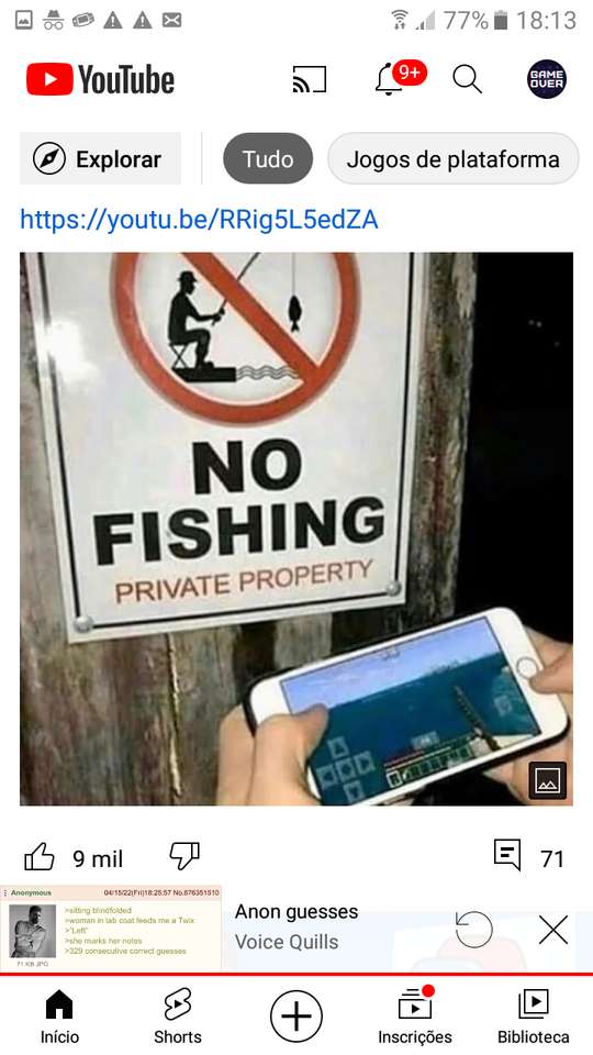 NO FISHING puzzle online a partir de fotografia