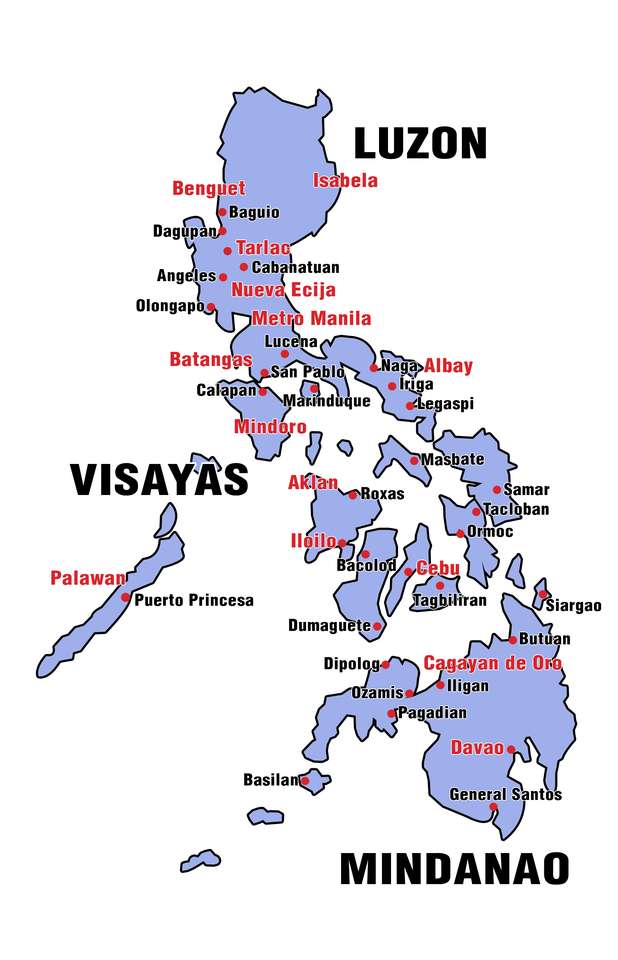 MAPA DE FILIPINAS puzzle online a partir de foto