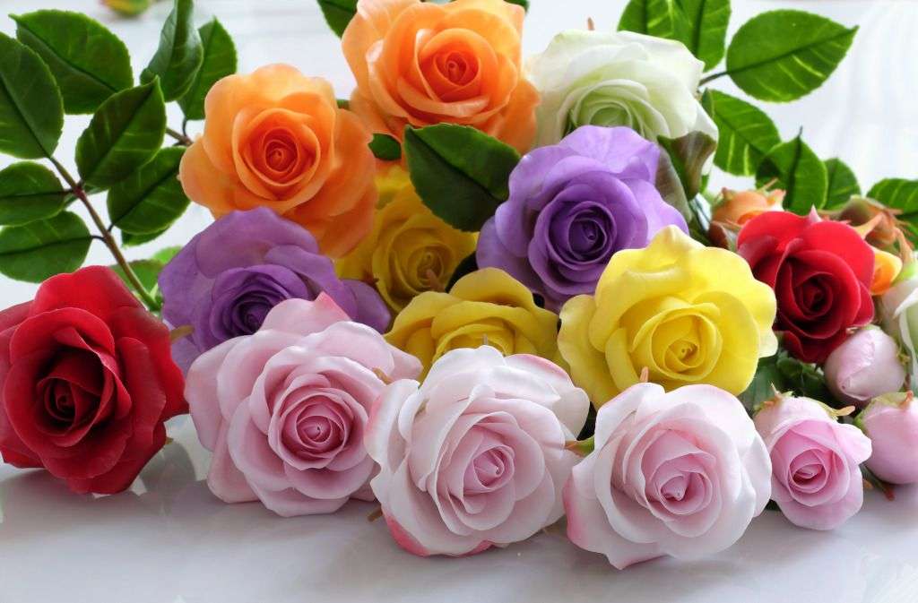 рози на преден план онлайн пъзел от снимка