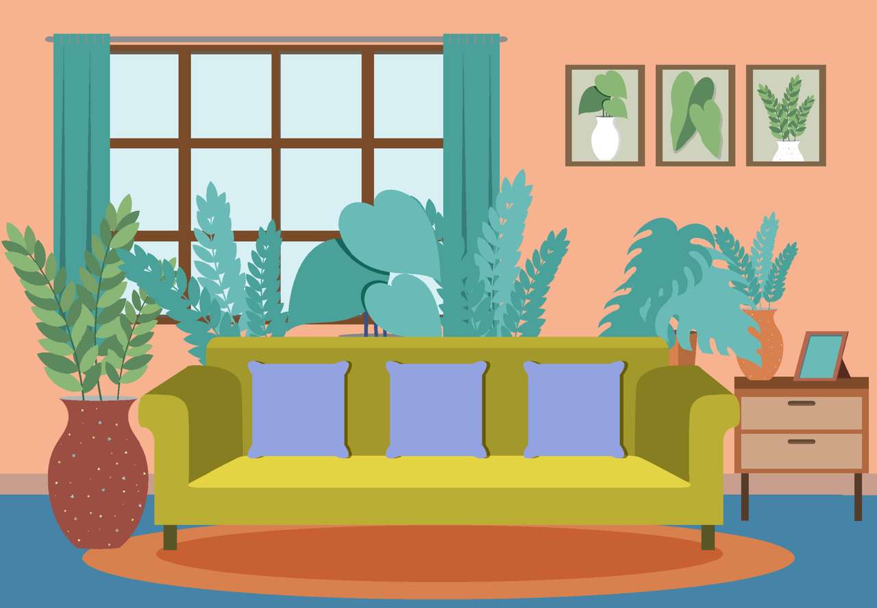 Living room puzzle online from photo