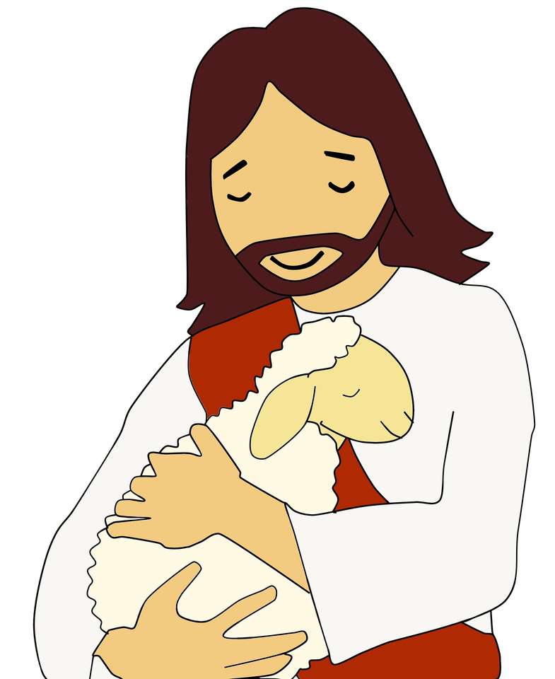 主イエスと彼の子羊 オンラインパズル