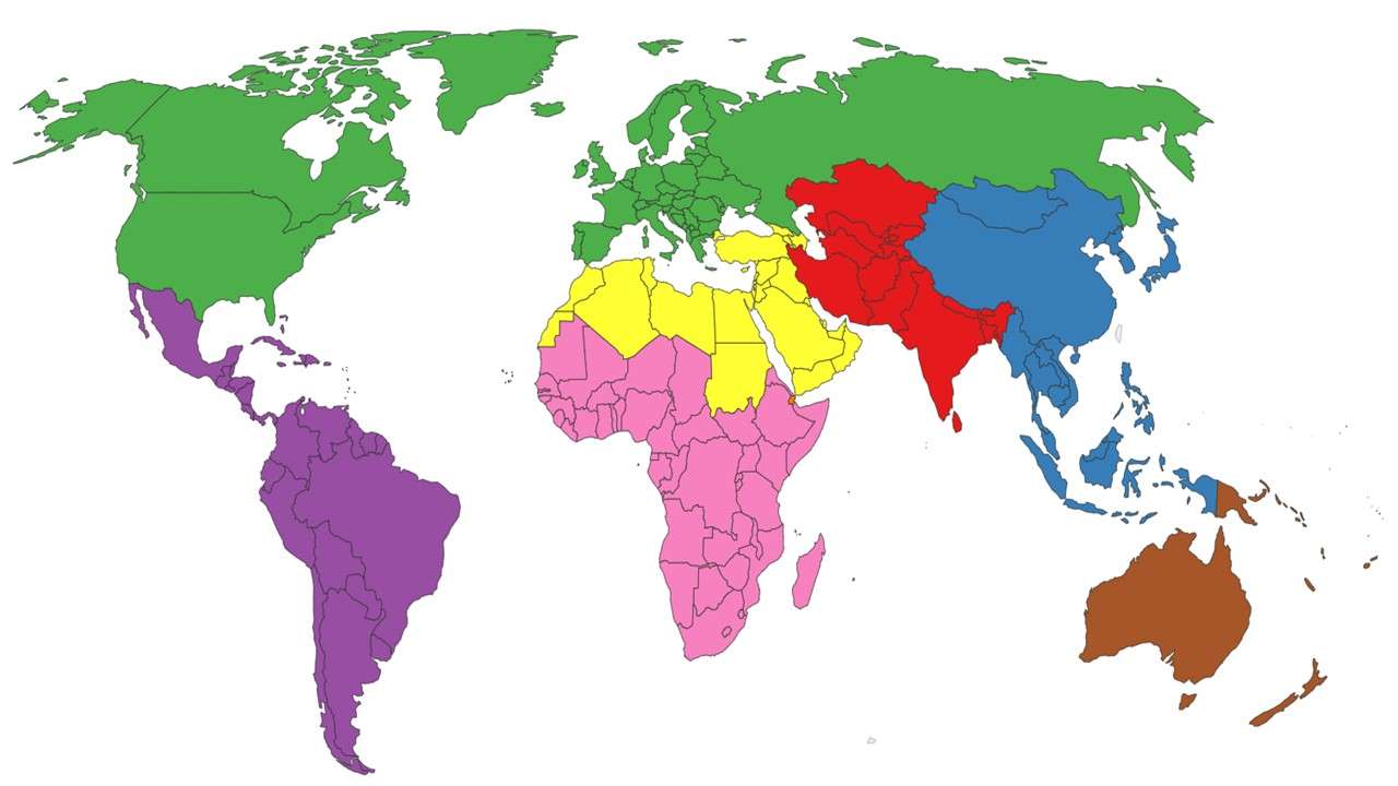 Mapa del mundo puzzle online a partir de foto