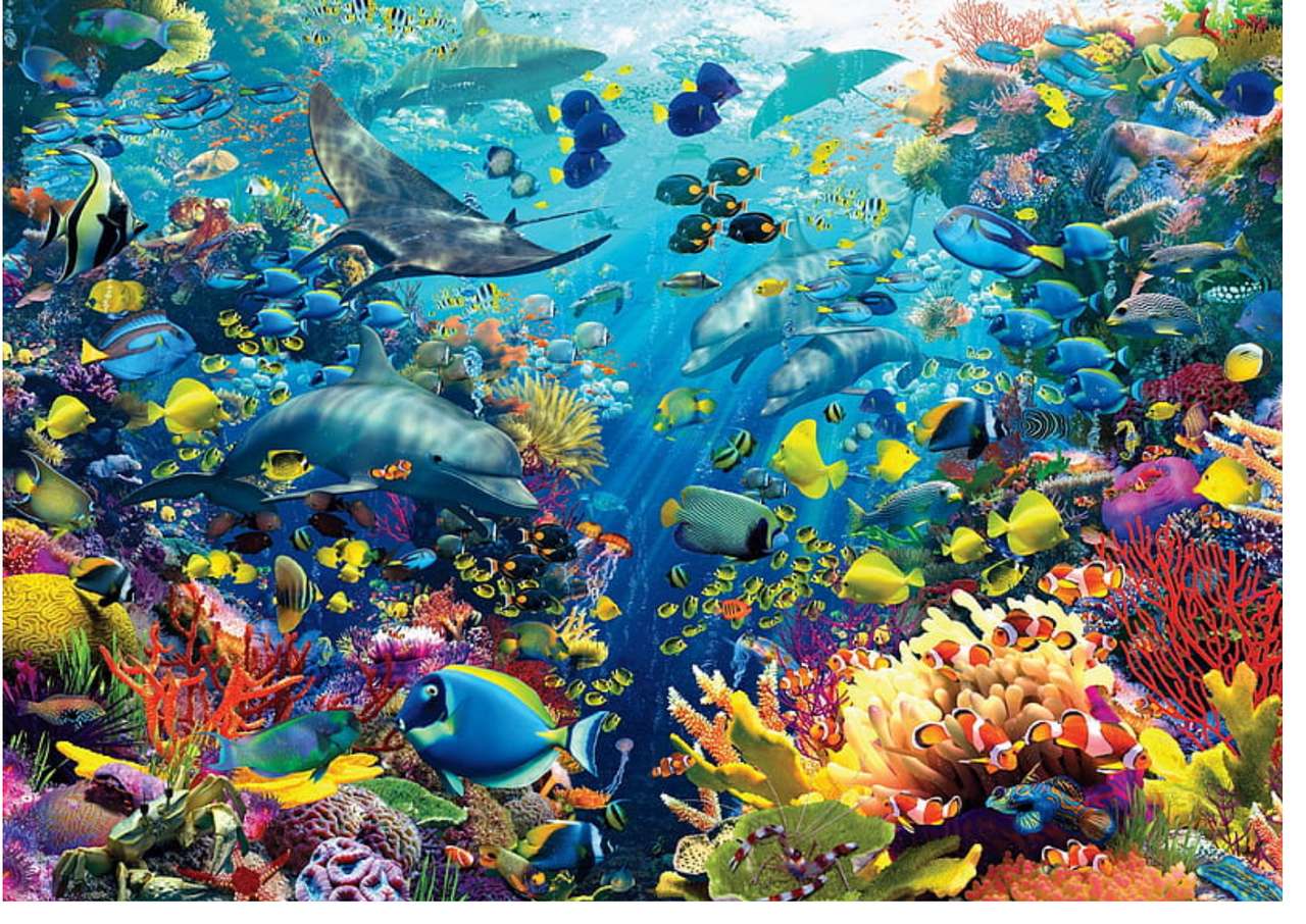Színes víz alatti puzzle online fotóról