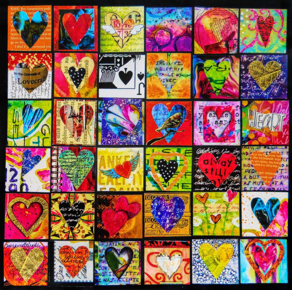 Heart Tiles puzzle online from photo