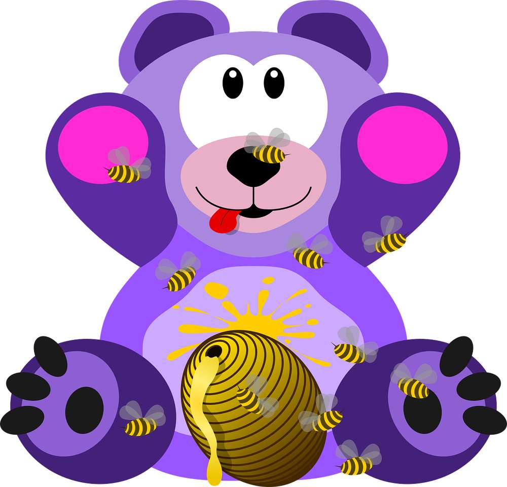 Honungsbjörn pussel online från foto