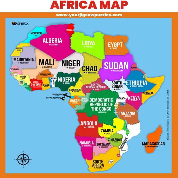 AFRIKA Umístění puzzle online z fotografie