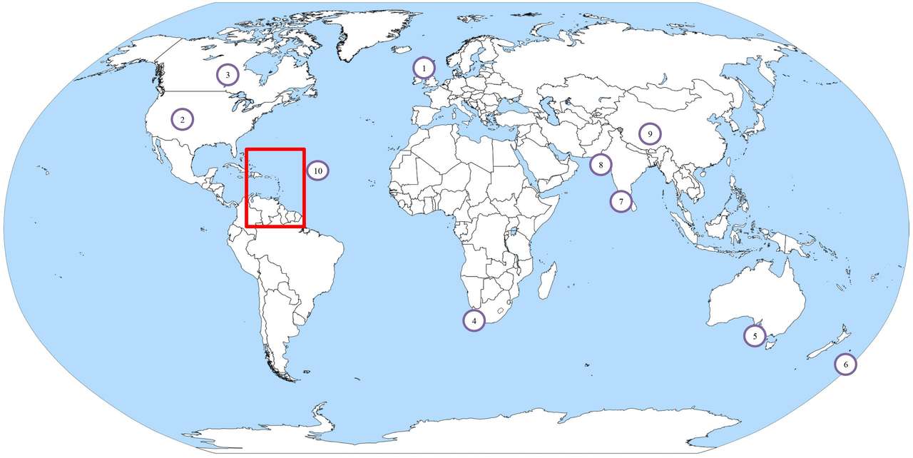 Карта мира онлайн-пазл