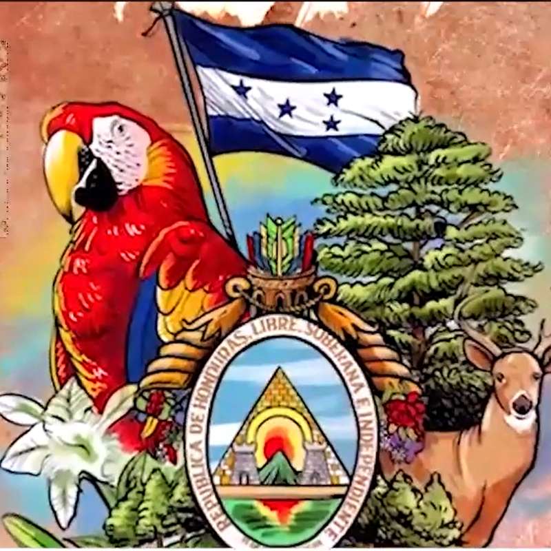 Εθνικά σύμβολα της Ονδούρας παζλ online από φωτογραφία