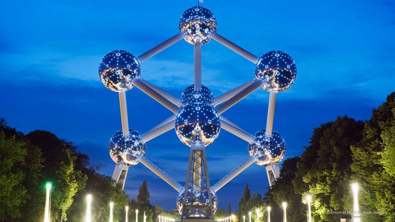Atomium Βέλγιο παζλ online από φωτογραφία