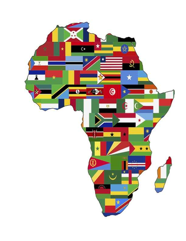 Puzzle mapa Afriky online puzzle