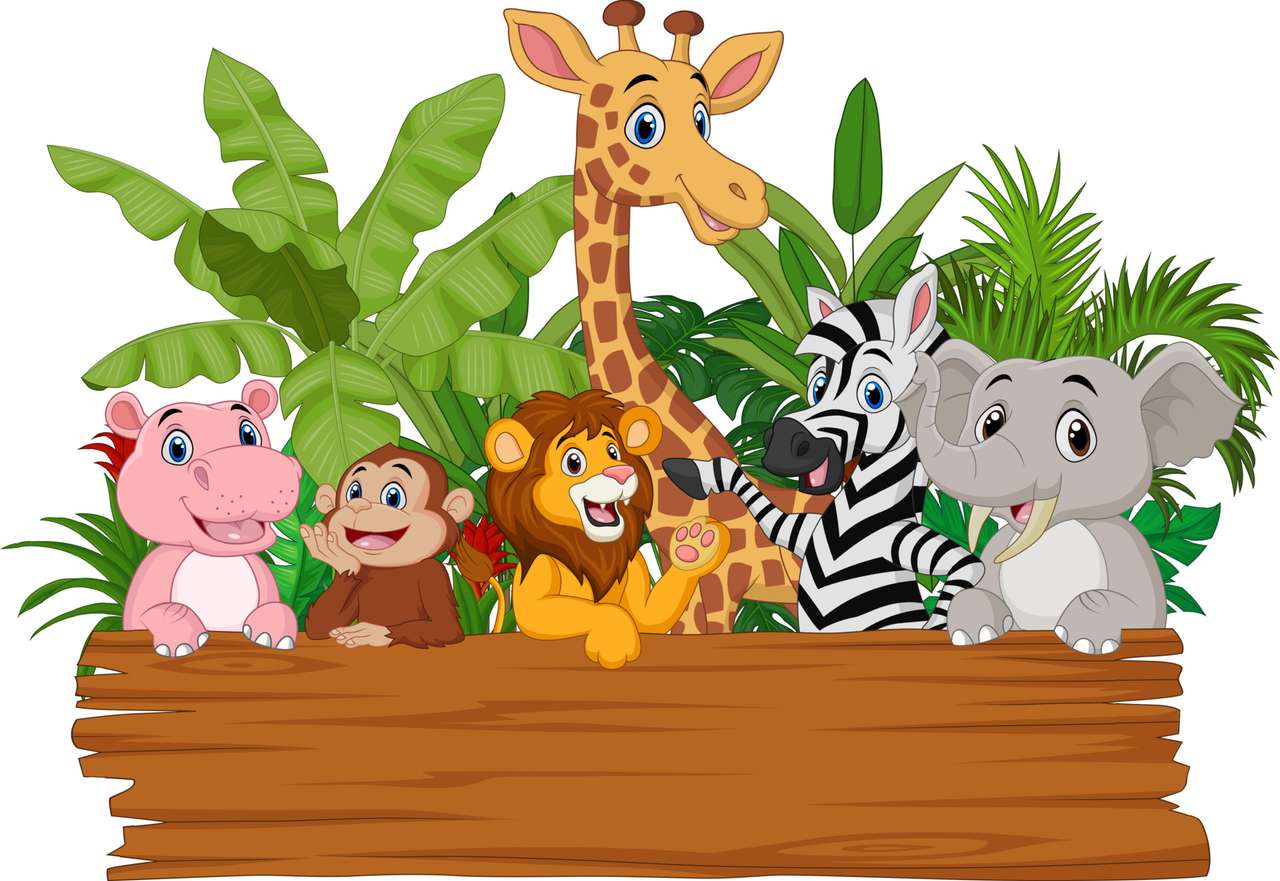 Animais da selva puzzle online