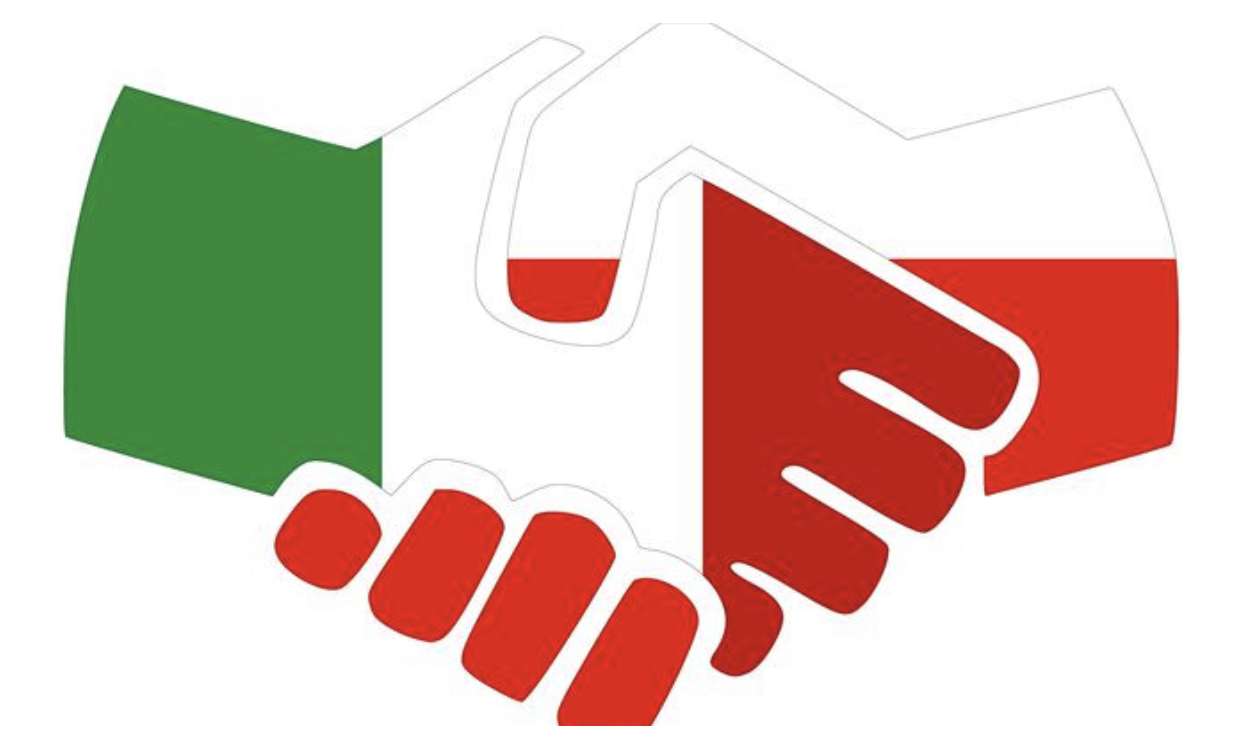 Φιλία μεταξύ κρατών: Ιταλία-Πολωνία παζλ online από φωτογραφία
