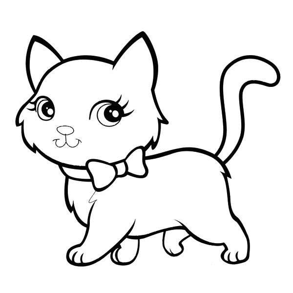 gato para colorear онлайн пъзел от снимка