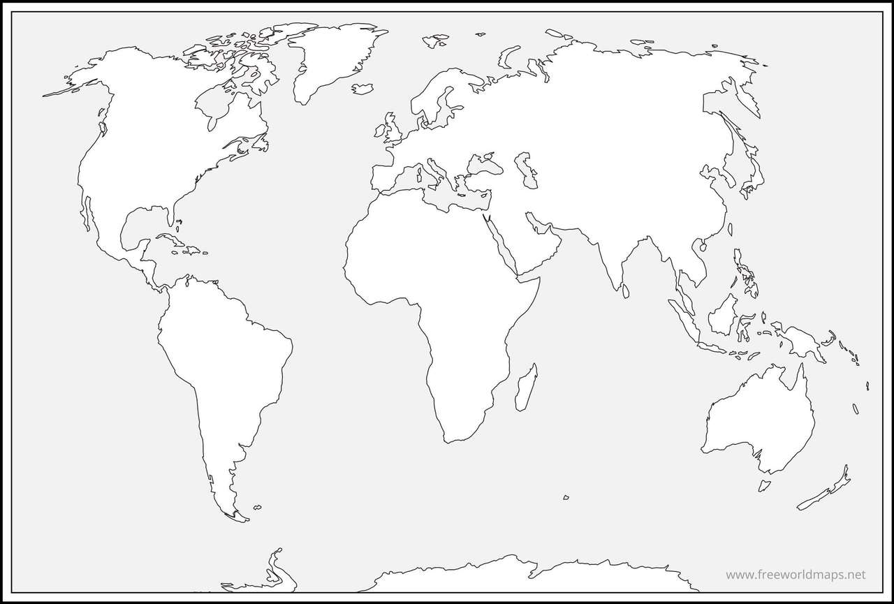 карта мира онлайн-пазл