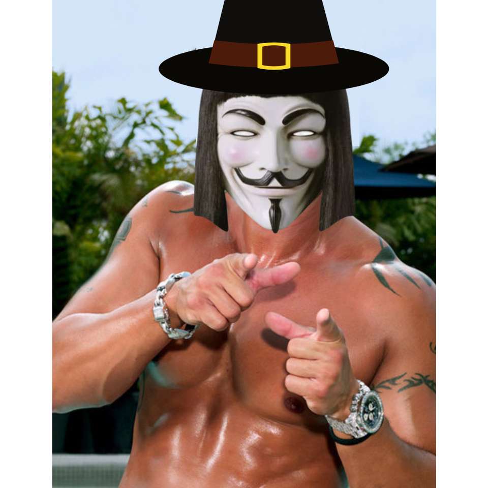 Chlap (guido) fawkes puzzle online z fotografie