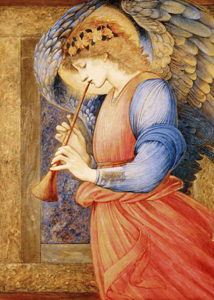 Um anjo tocando um flageolet puzzle online