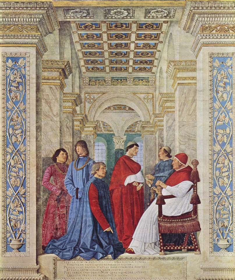 Sixtus IV utser Bartolomeo Platina prefekt Pussel online