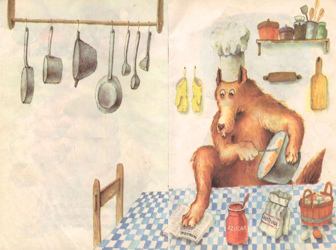 Lobo cocinando online puzzle