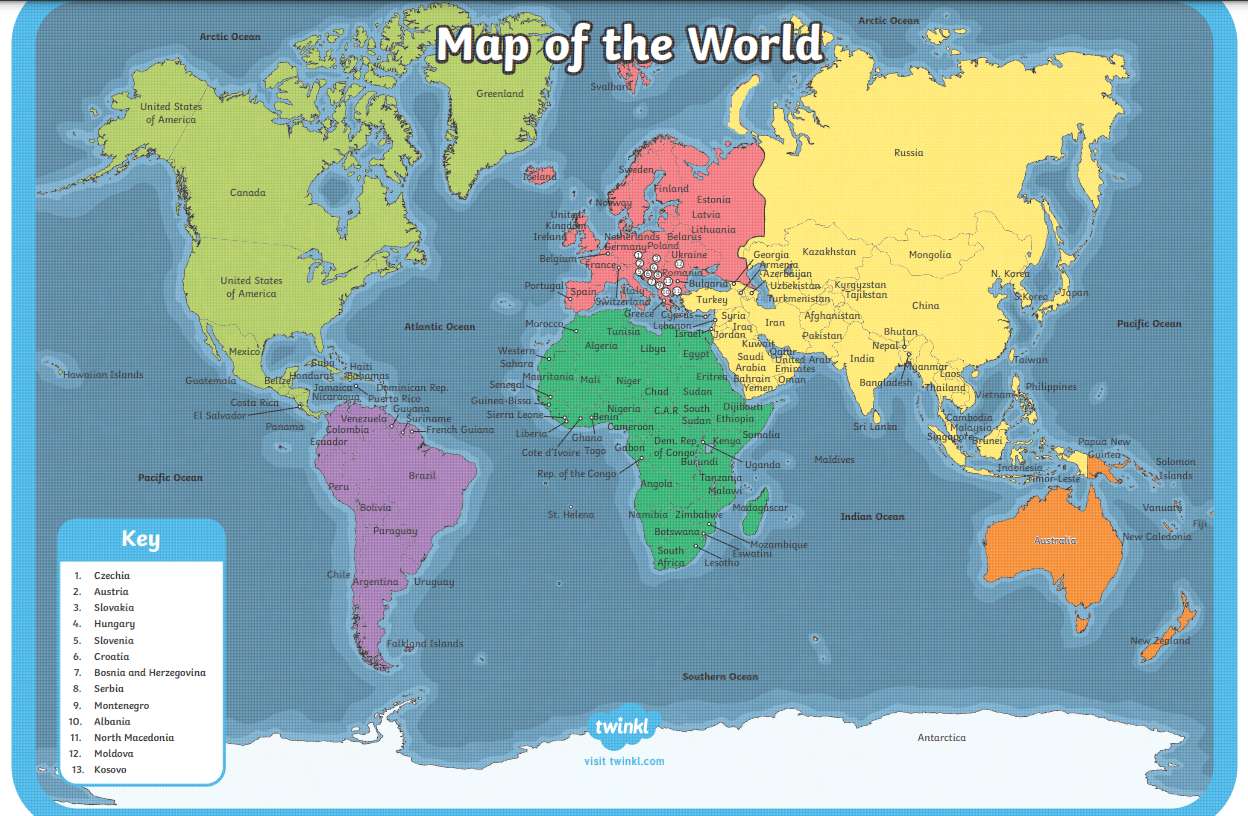 世界地図 オンラインパズル