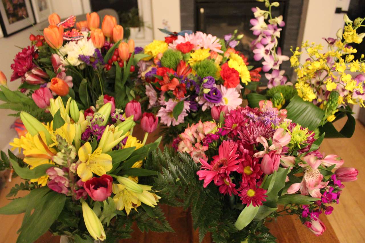 Varias Flores rompecabezas en línea