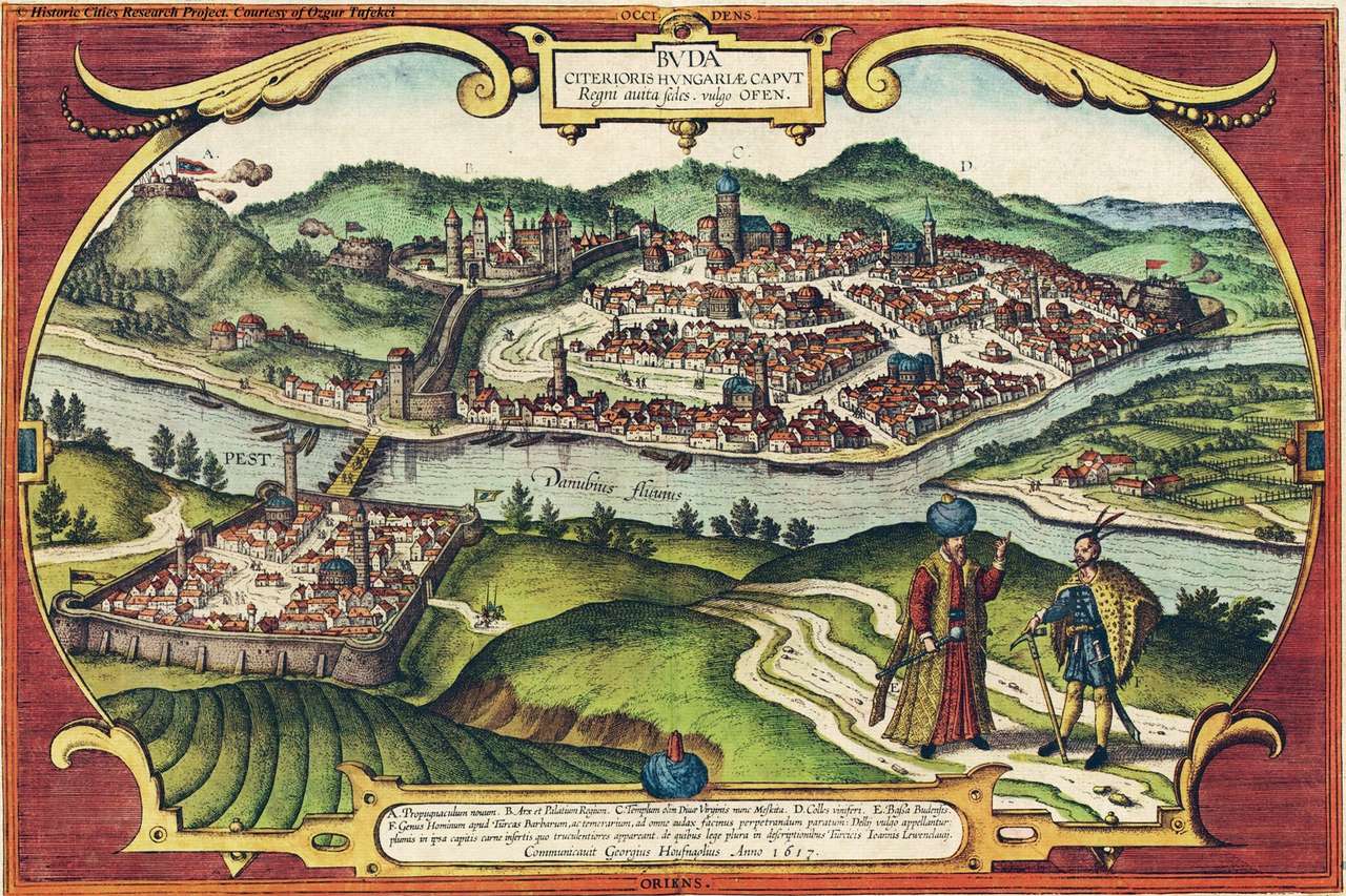 Buda a Pešť na počátku 17. století puzzle online z fotografie
