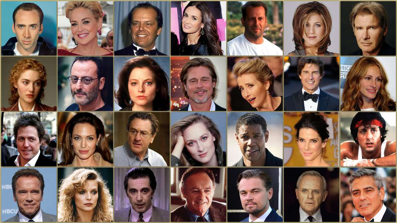 Actors and actresses puzzle online from photo