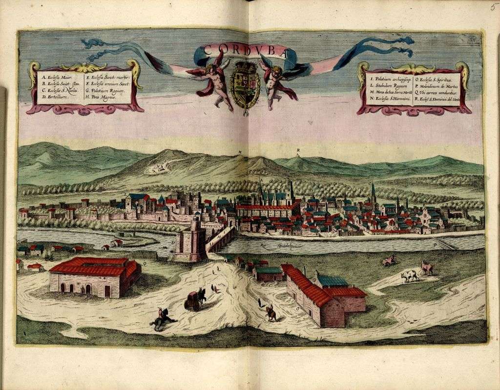 Történelmi térkép Cordoba felett online puzzle