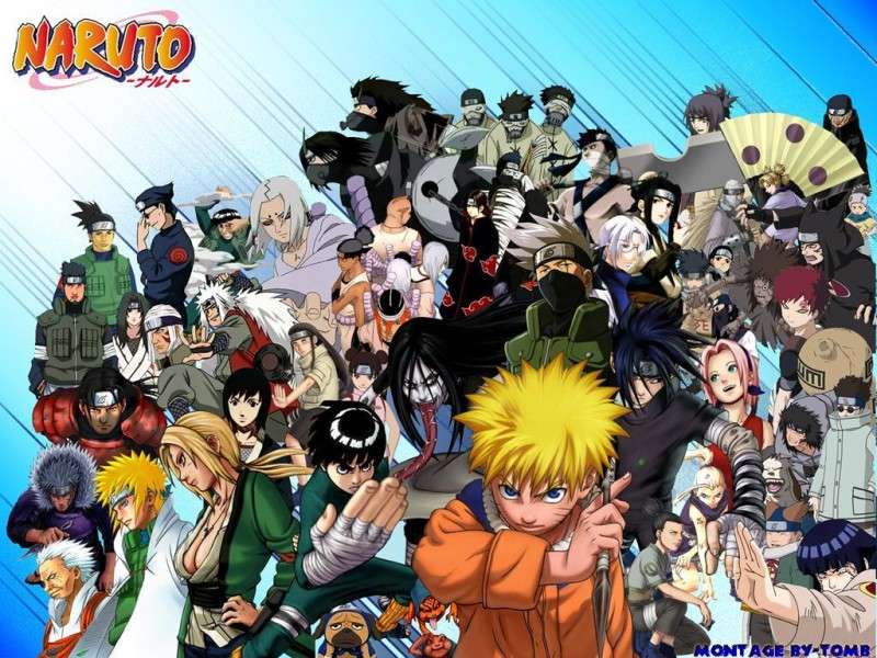 Naruto-Charaktere Online-Puzzle vom Foto