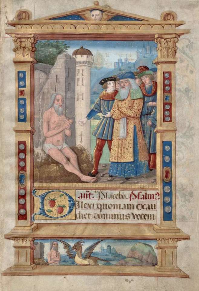 Feuillet du livre d'heures du XVe siècle puzzle en ligne à partir d'une photo